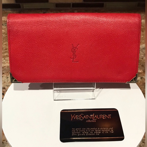 YSL Saint Laurent Kiss Lock Leather Wallet β€οΈπ₯π - Picture 9 of 17